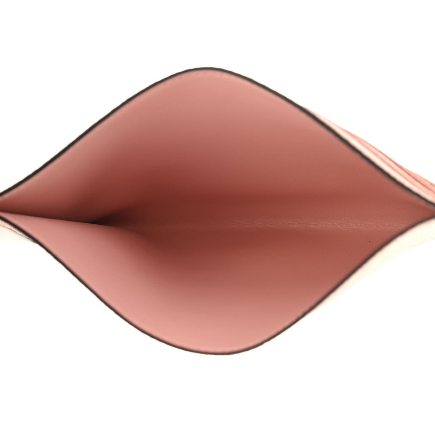 Calfskin Felicie Card Holder Insert Rose Poudre