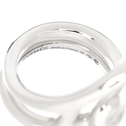 Hermes Sterling Silver Chaine D'Ancre Punk Ring 52 6 5 of 6