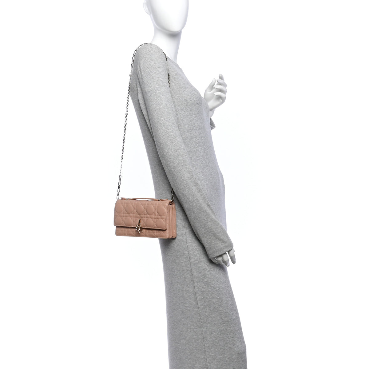Christian Dior Lambskin Cannage Mini My Dior Bag Rose Des Vents 2 of 14