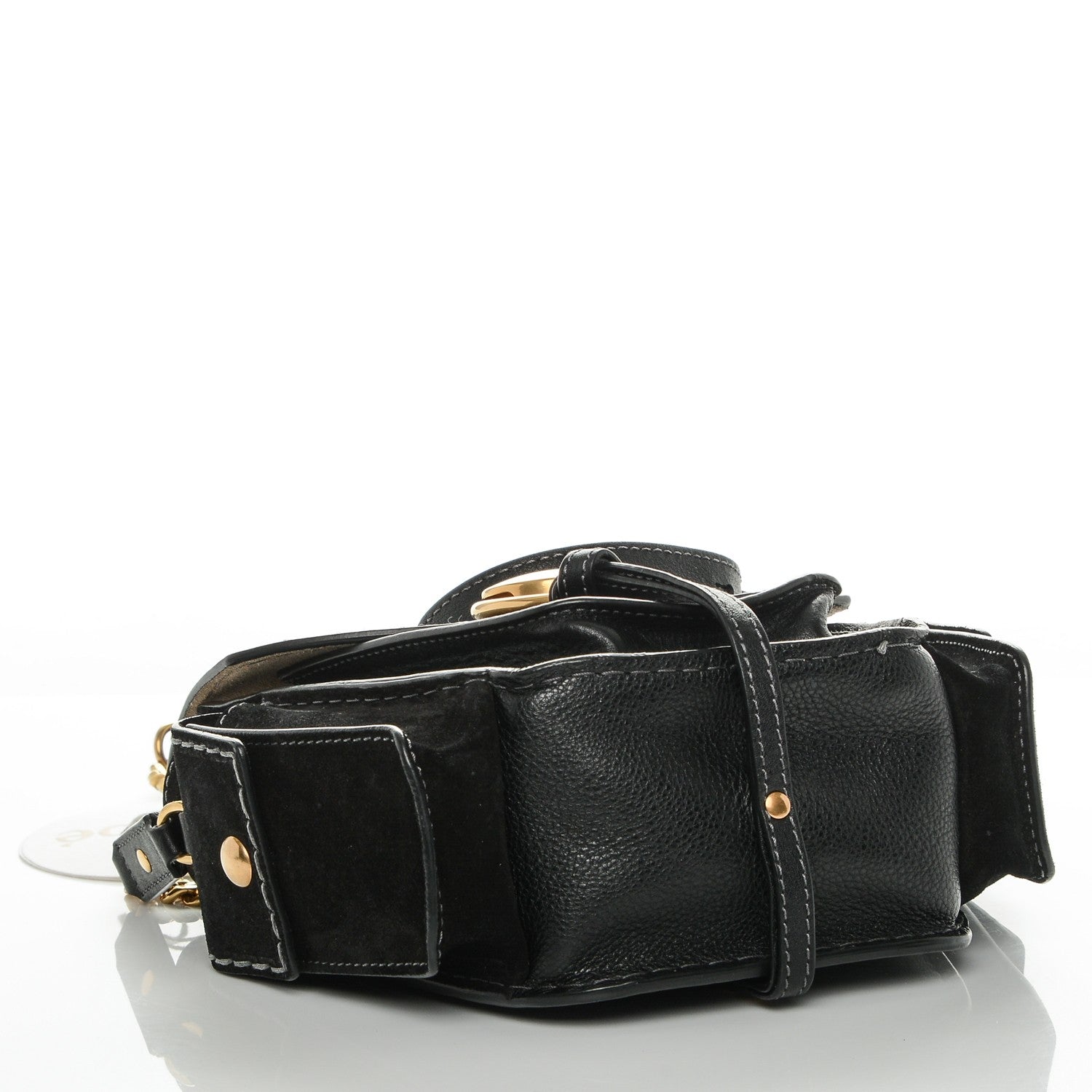 Chloe Calfskin Suede Small Jodie Camera Bag Black 4 of 6