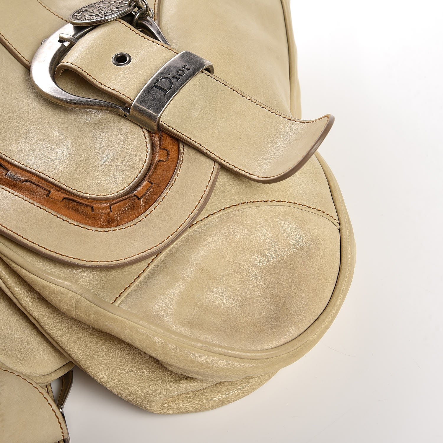 Christian Dior Calfskin Medium Gaucho Double Saddle Bag 10 of 14