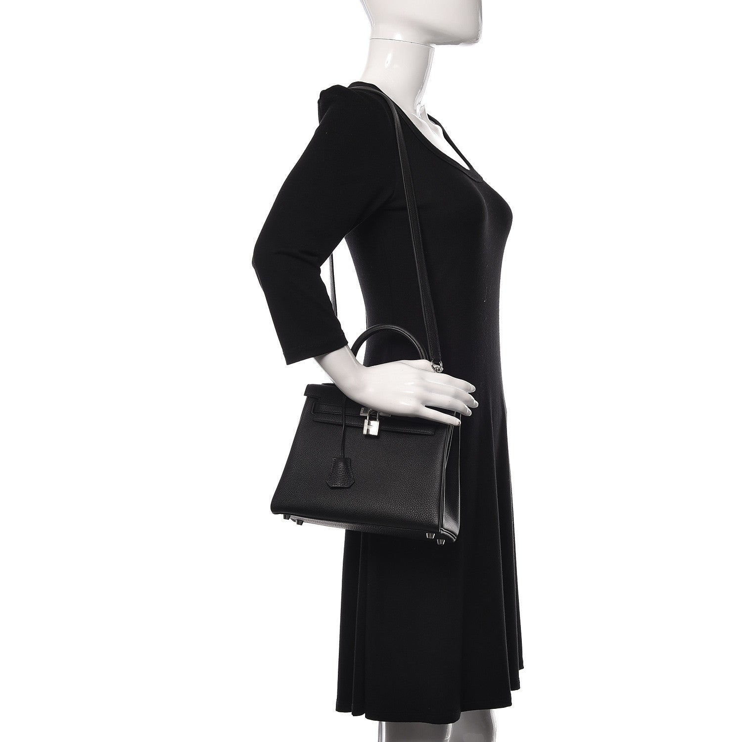 Hermes Togo Kelly Retourne 25 Black 2 of 38
