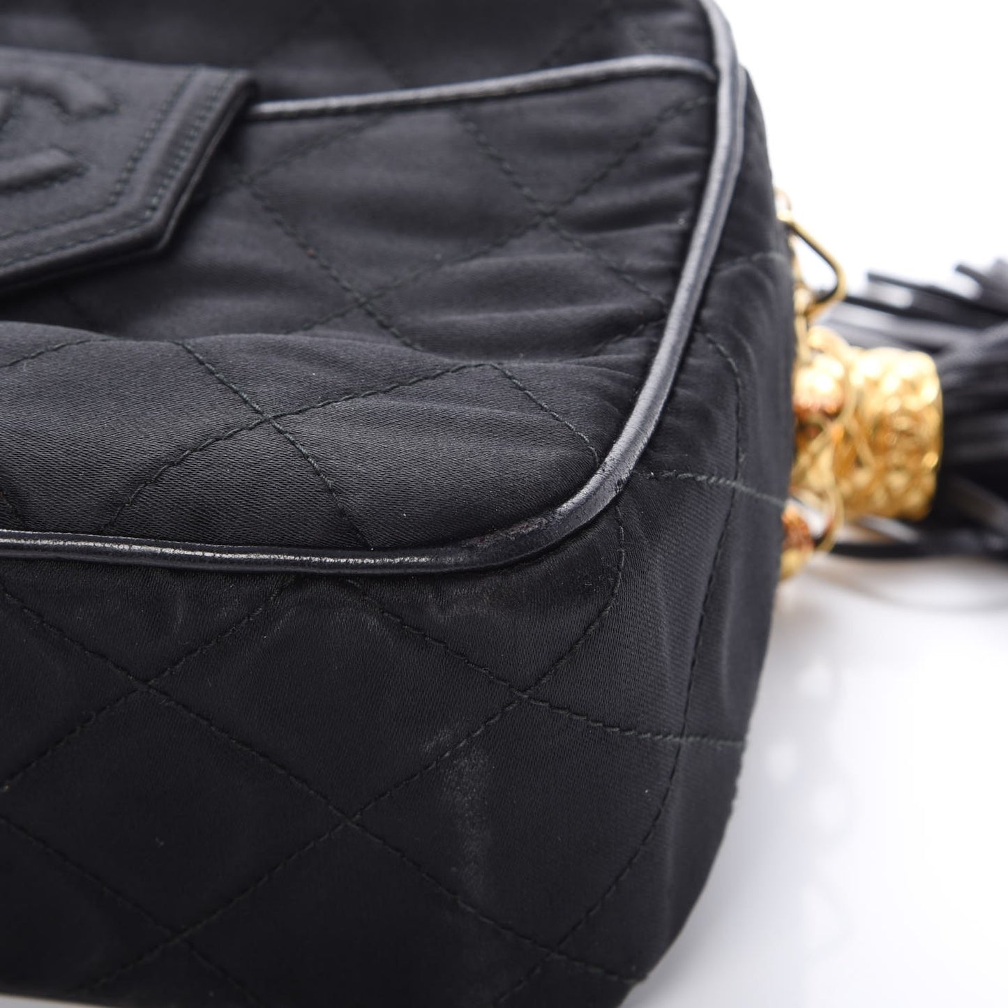 Quilted Satin CC Camera Bag Black