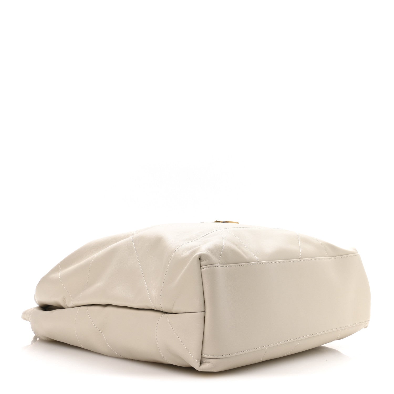 Saint Laurent Lambskin Matelasse Monogram Large Jamie 4.3 Pochon Blanc Vintage 5 of 12
