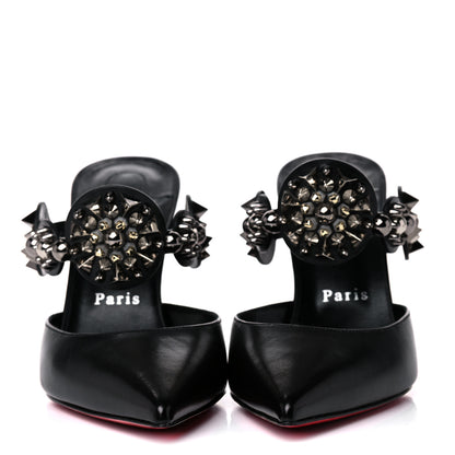 Christian Louboutin Nappa Miss Goldora Embellished Mule 38 Black 2 of 9