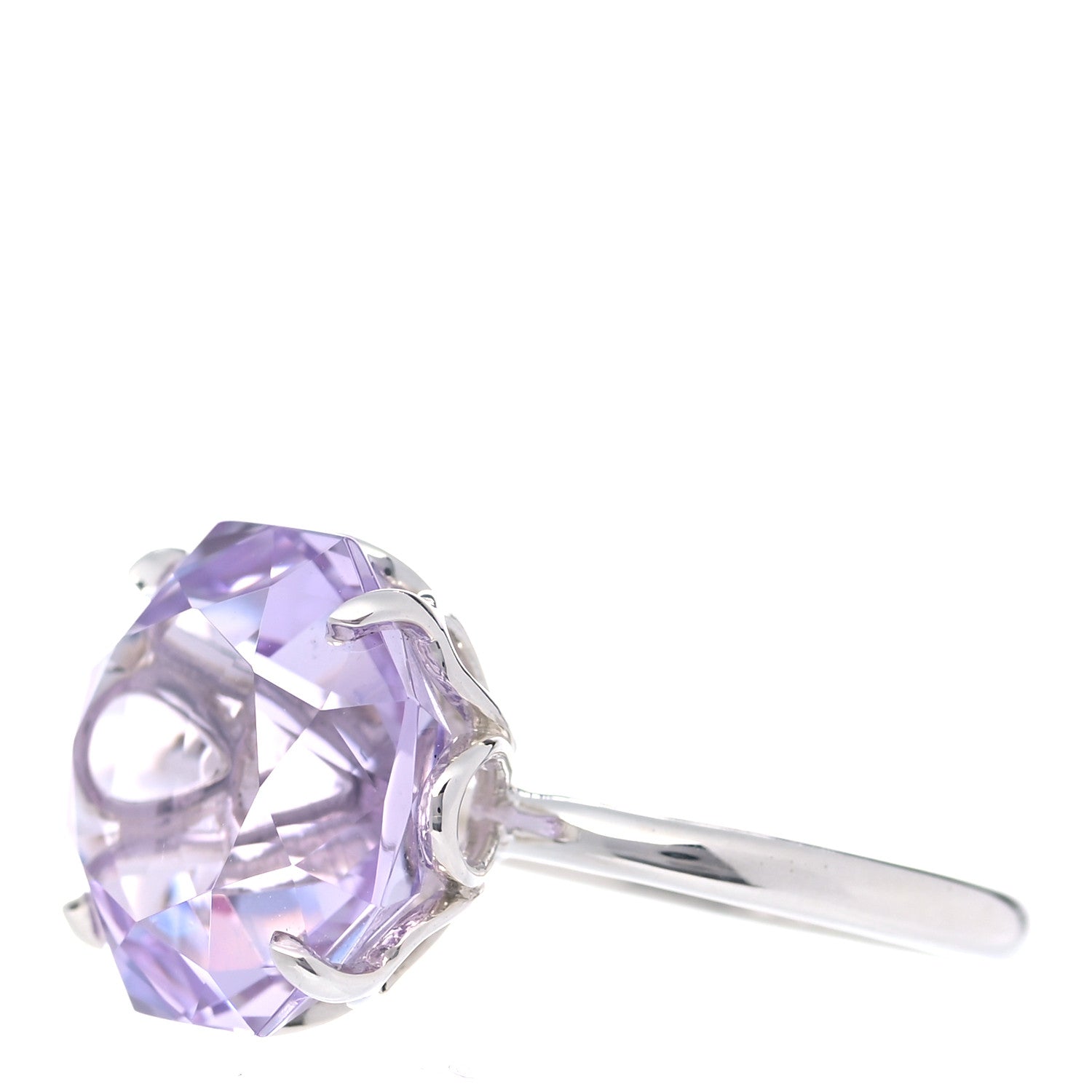 Tiffany Sterling Silver Amethyst Sparklers Octagonal Cocktail Ring 49 5 3 of 6