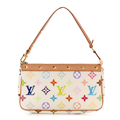 Louis Vuitton Monogram Multicolor Pochette Accessories White 1 of 11