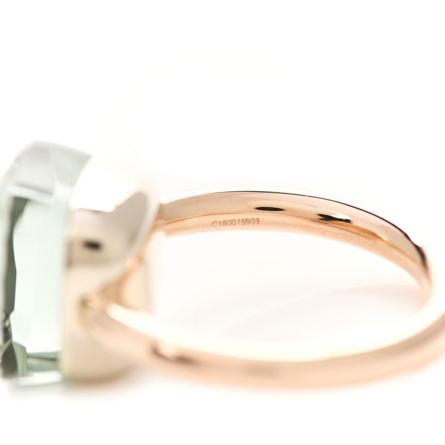 Pomellato 18K Rose Gold Prasiolite Classic Nudo Ring 54 6.75 6 of 7