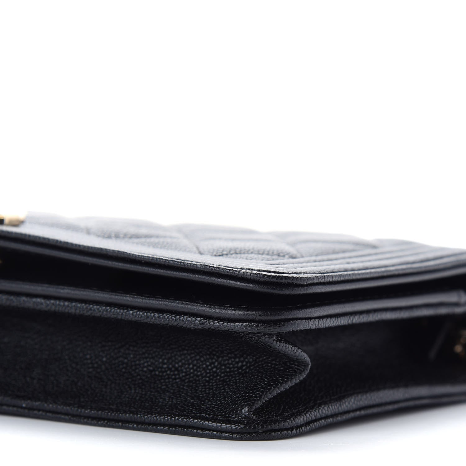 Chanel Caviar Quilted Boy Wallet On Chain WOC Black 10 of 10