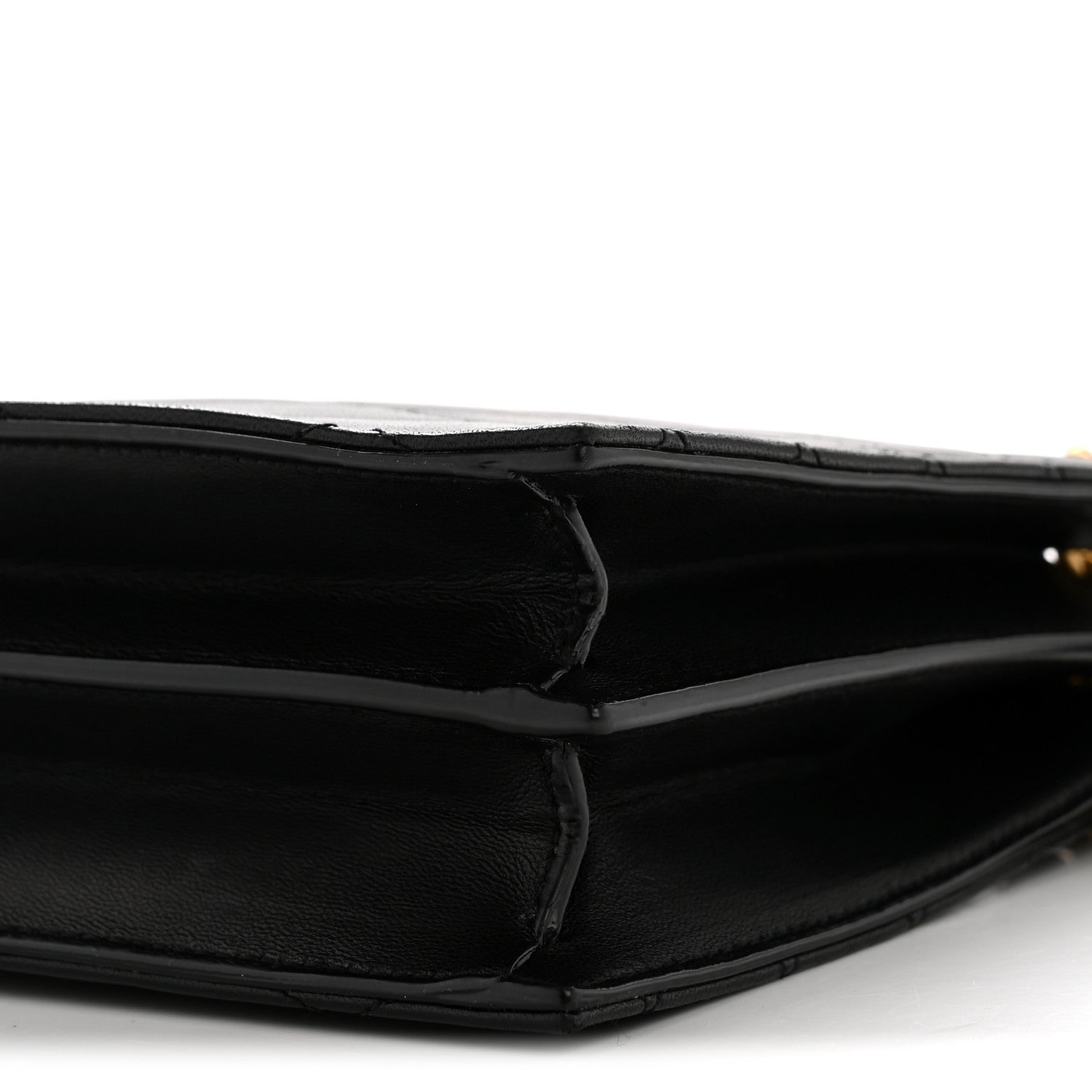 Saint Laurent Lambskin Quilted Le Maillon Square Crossbody Bag Black 10 of 14