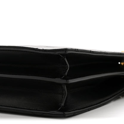 Saint Laurent Lambskin Quilted Le Maillon Square Crossbody Bag Black 10 of 14