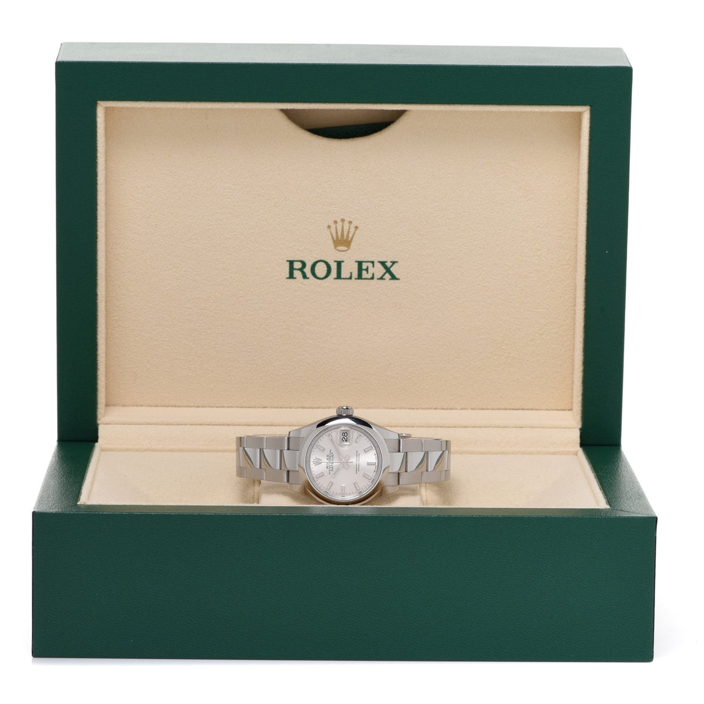 Stainless Steel 28mm Oyster Perpetual Datejust Watch Silver 279160