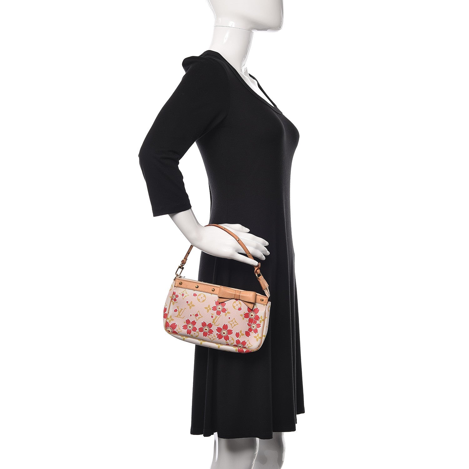 Louis Vuitton Monogram Cherry Blossom Pochette Accessories Red 2 of 8
