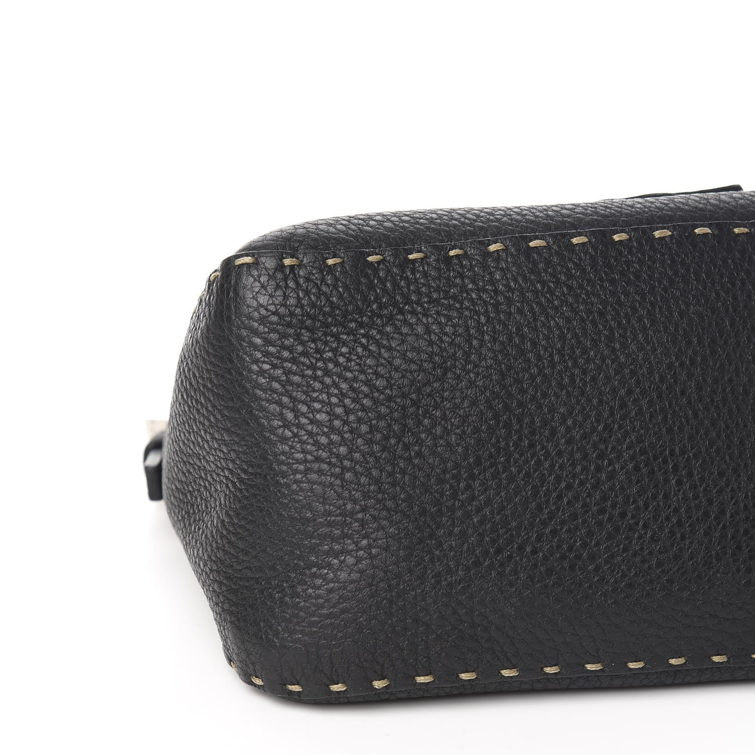 Fendi Calfskin Romano Selleria Baguette Black 6 of 10