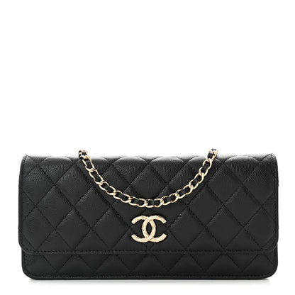 Chanel Caviar Quilted Long Clutch With Chain Black 1 of 12
