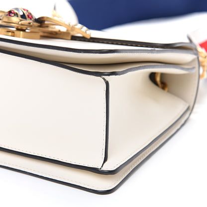 Gucci Calfskin Sylvie Web Small Queen Margaret Top Handle Bag White 9 of 9