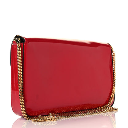 Fendi Vitello Vernice Mou F is Fendi Envelope Wallet on Chain with Pouches Rosso Cardinale 3 of 7