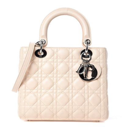 Christian Dior Lambskin Cannage Medium Lady Dior Light Beige 1 of 9