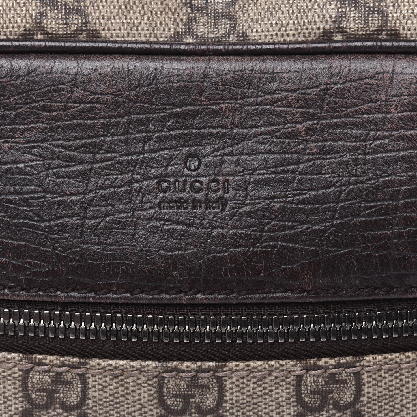 GG Plus Monogram Shoulder Bag Dark Brown