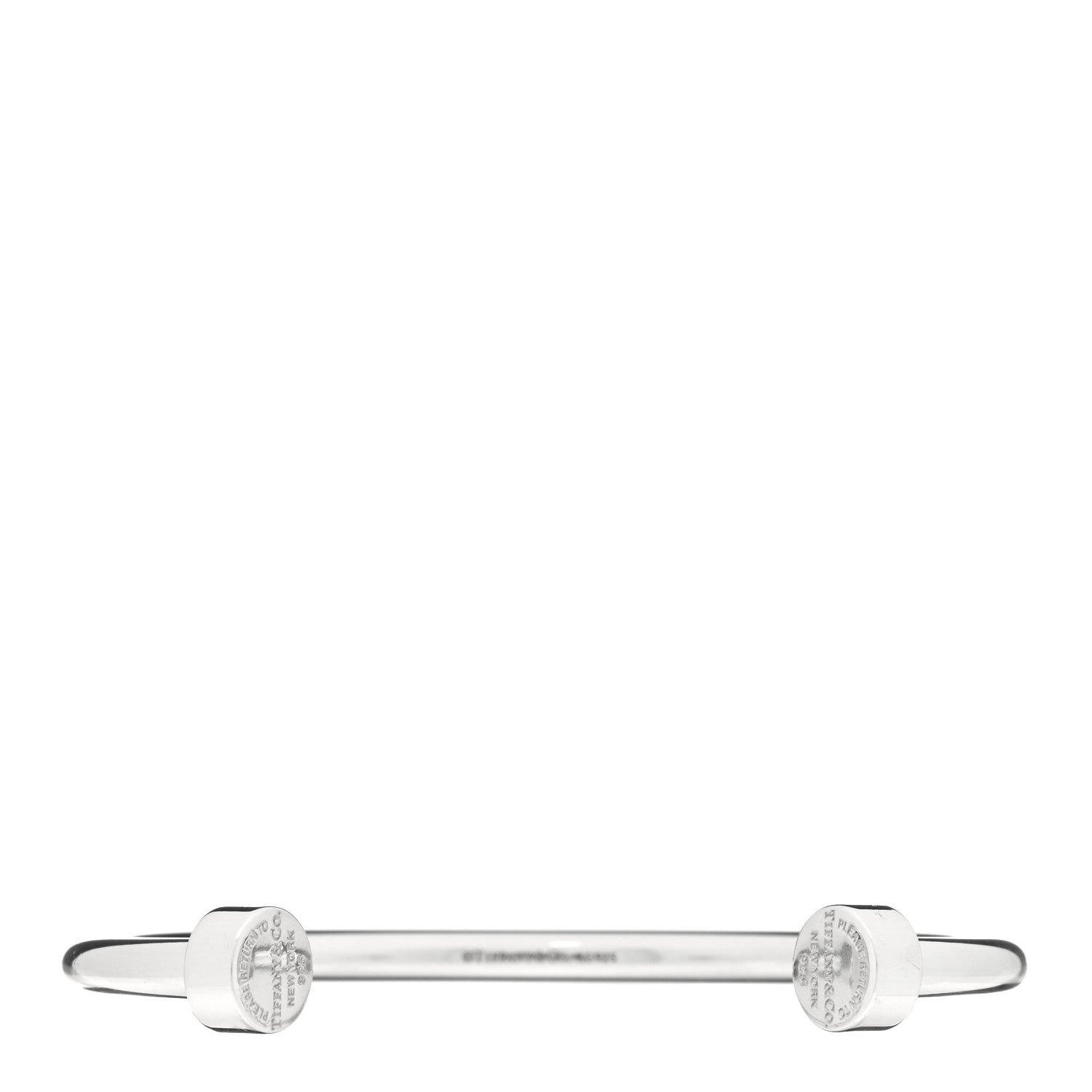 Tiffany Sterling Silver Return to Tiffany Narrow Circle Edge Cuff Bracelet 1 of 3
