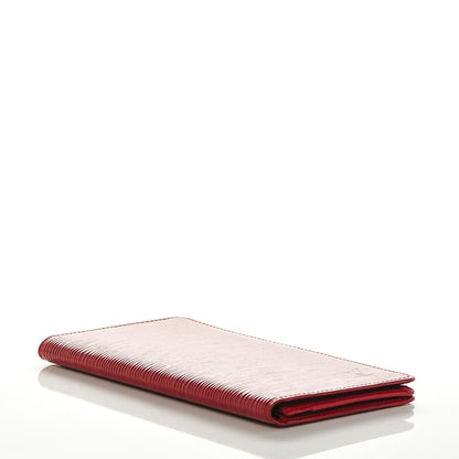 Louis Vuitton Epi Checkbook Organizer Wallet Castillan Red 4 of 9