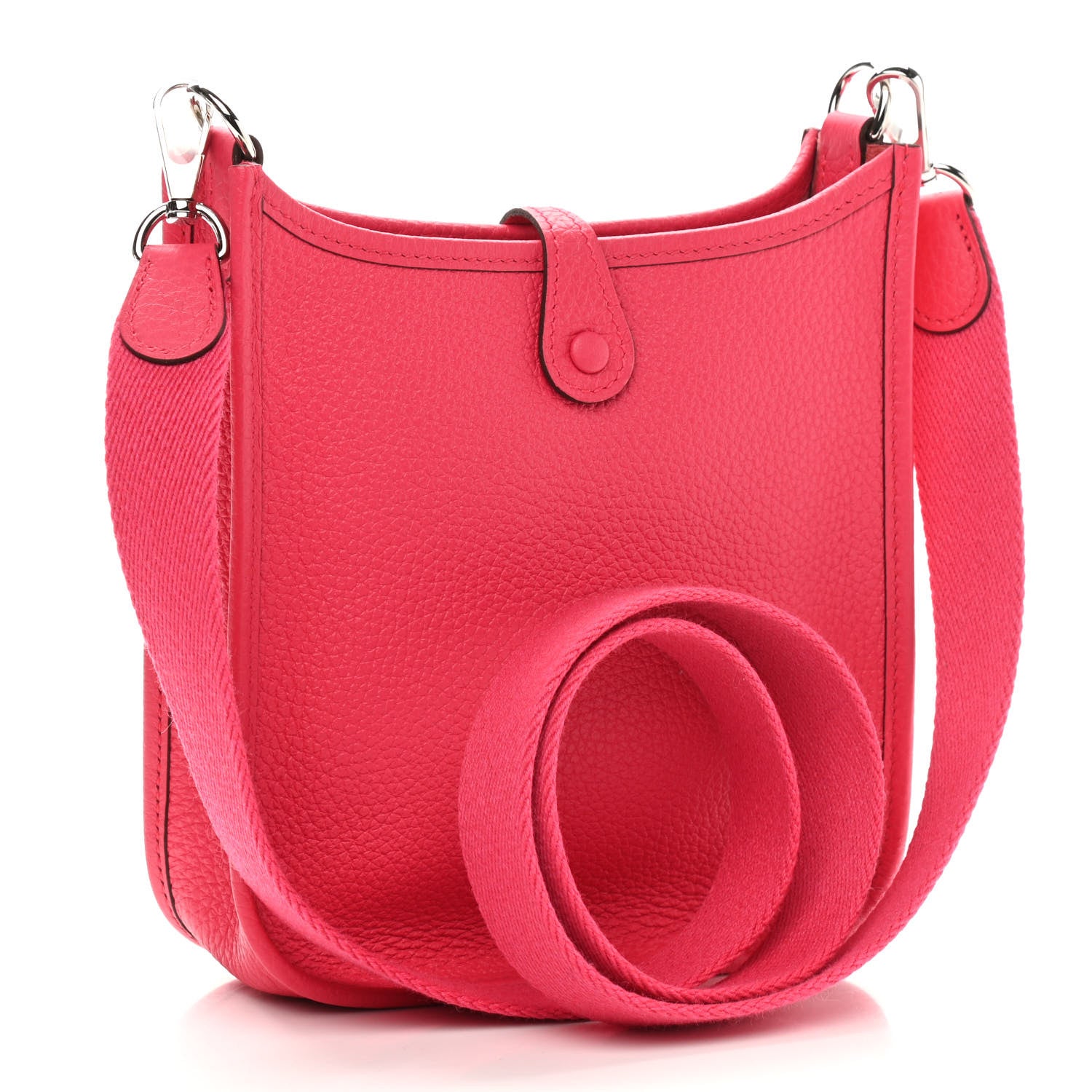 Hermes Taurillon Clemence Evelyne TPM Rose Extreme 2 of 10