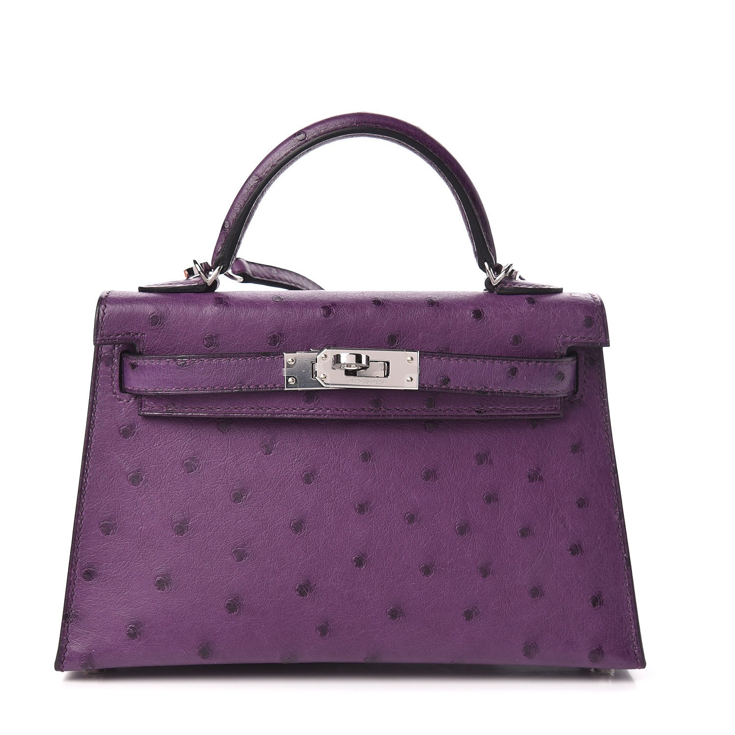 Hermes Ostrich Kelly Sellier Mini 20 Violine 1 of 11