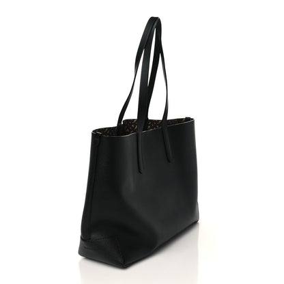 Burberry Calfskin TB Motif Embossed Medium Tote Black 3 of 10