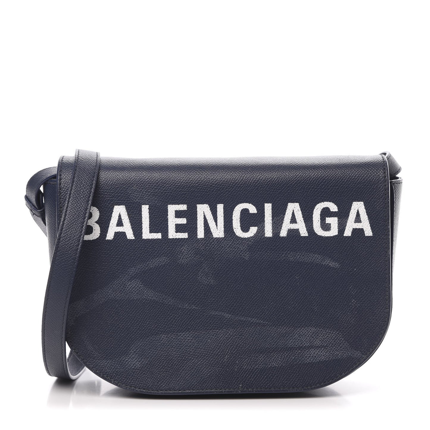 Grained Calfskin Logo Print S Ville Day Bag Bleu Canopee