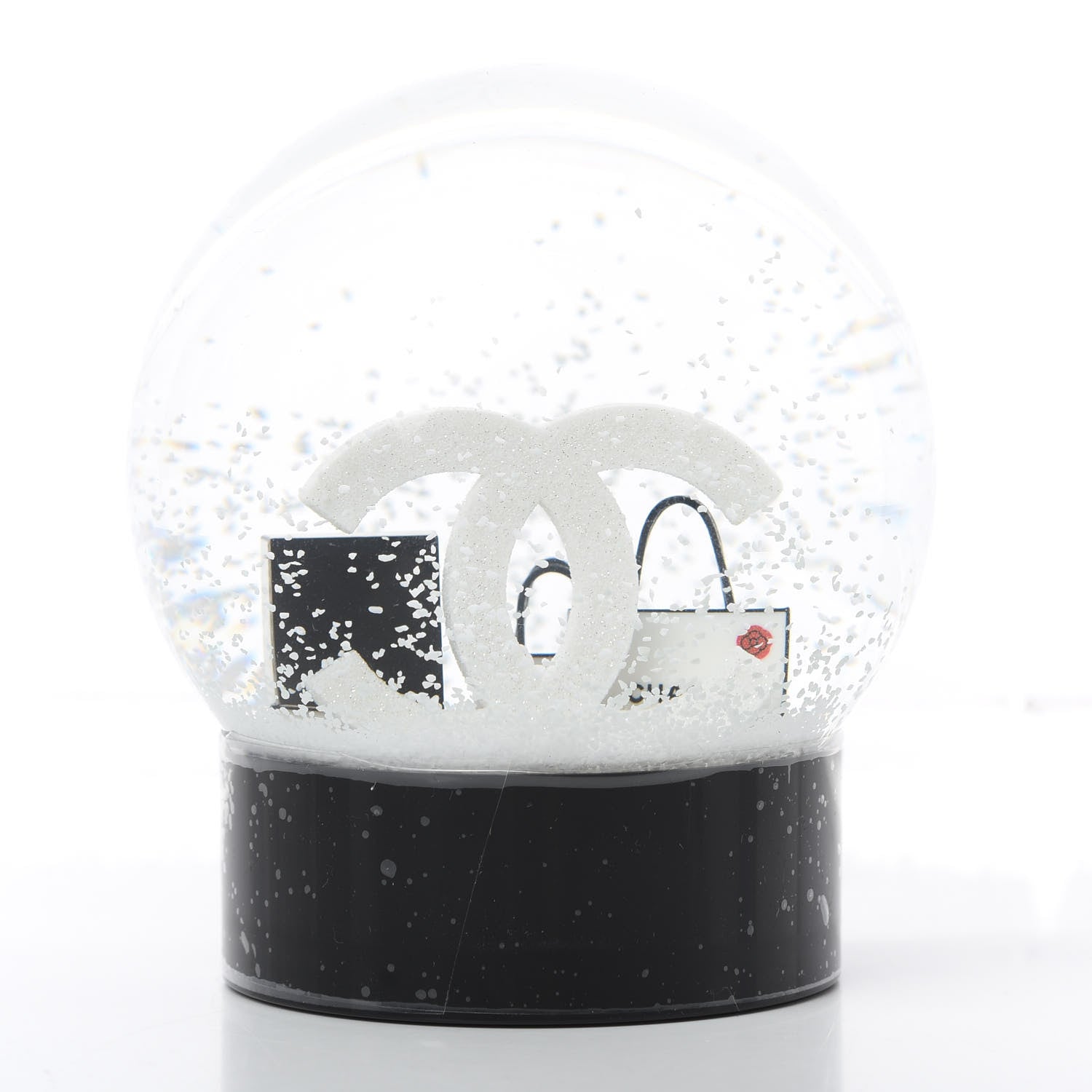 Chanel Glass CC Shopping Bag Snow Globe 3 of 5