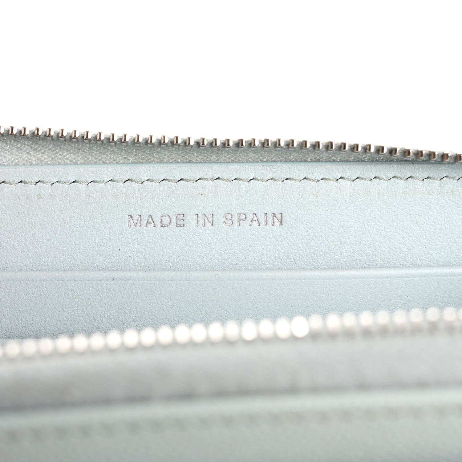 Chanel Caviar Quilted Medium Zip Around Wallet Light Blue 7 of 12
