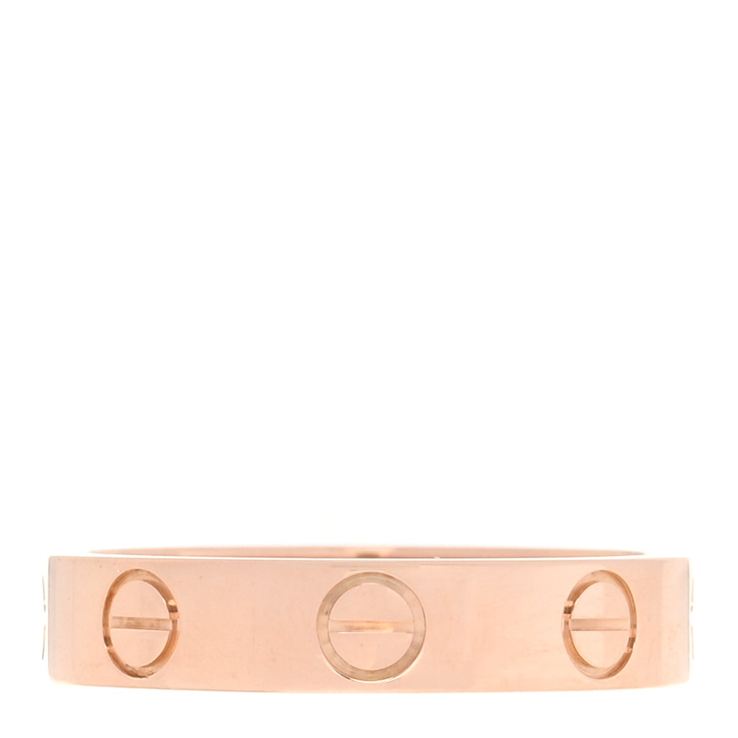 18K Pink Gold 3.5mm LOVE Wedding Band Ring 48 4.5