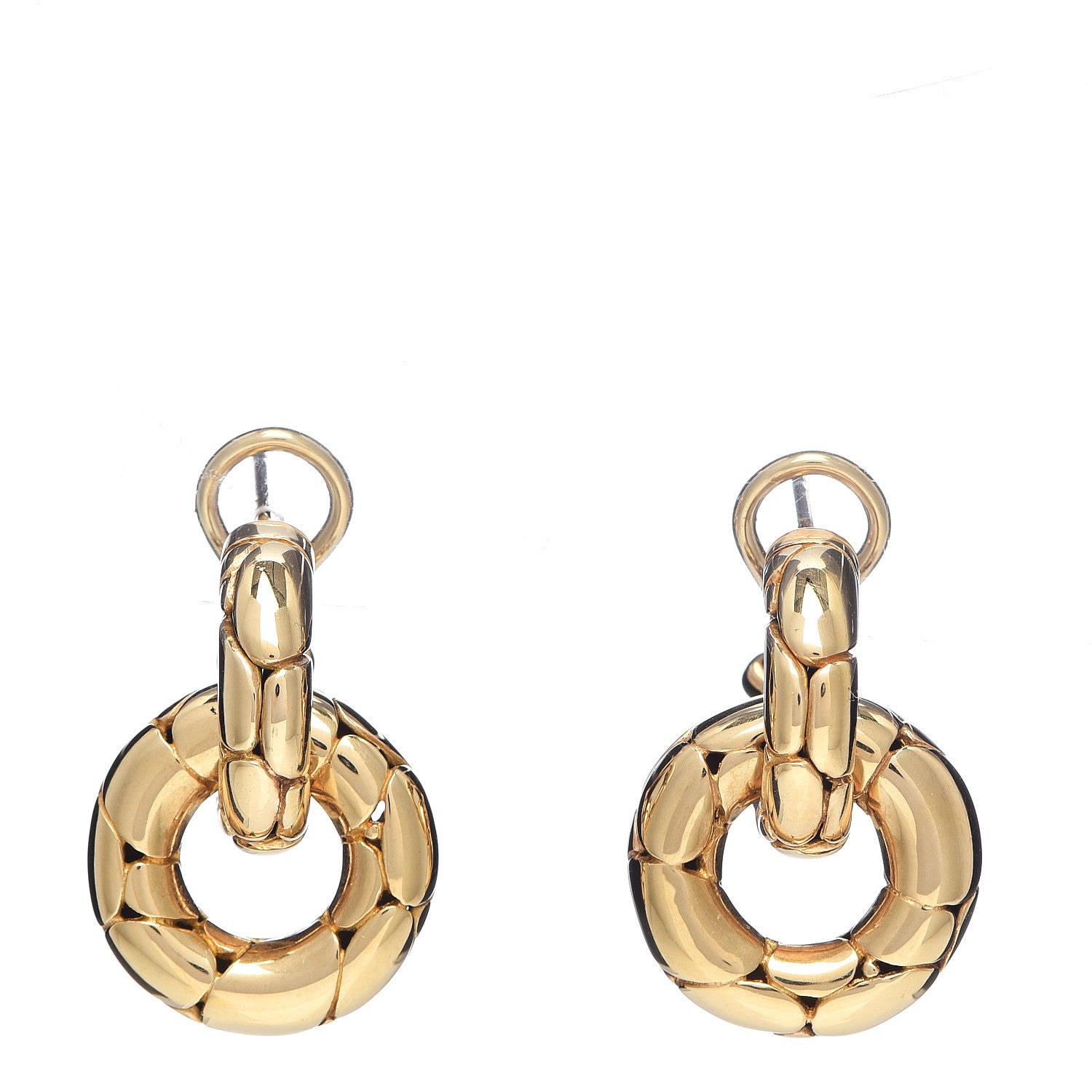 John Hardy 18K Yellow Gold Kali Door Knocker Earrings 1 of 6