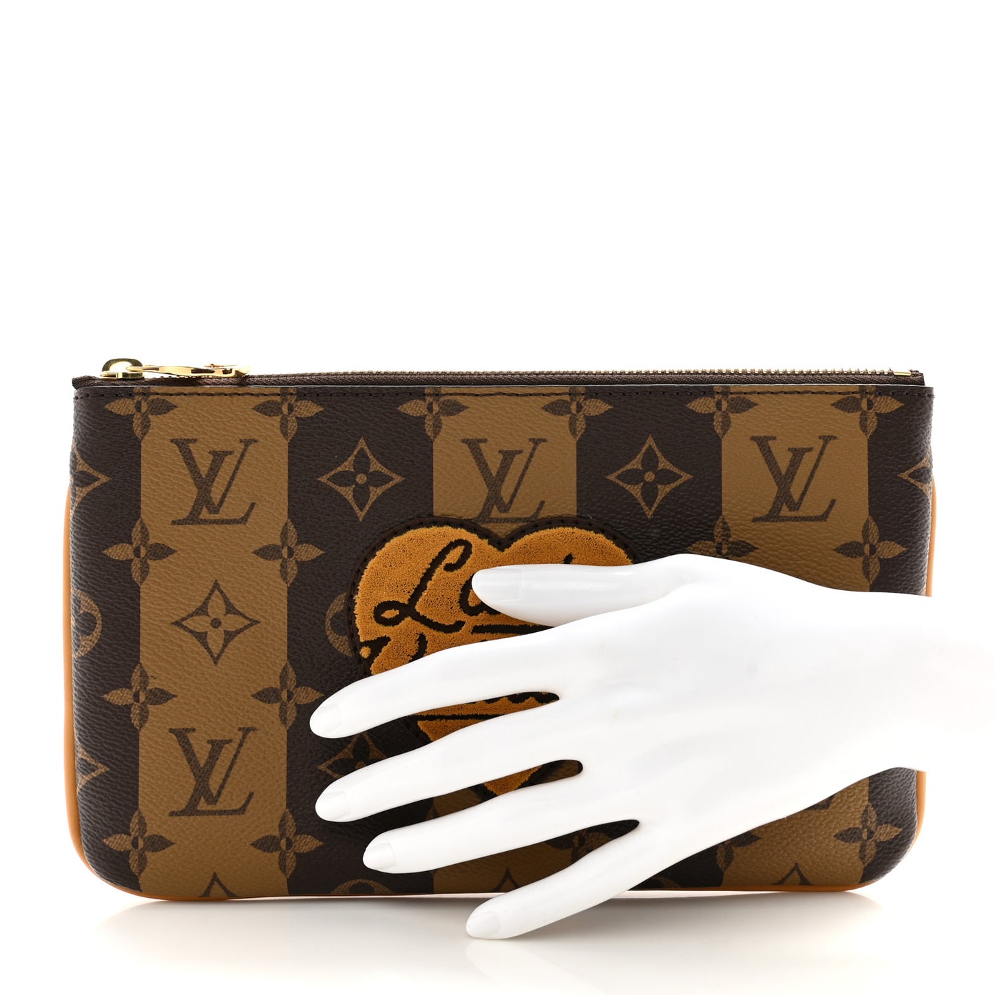 X NIGO Reverse Monogram Stripes Trio Pouch