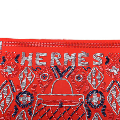 Hermes Silk Jersey Kelly En Perles Scarf 90 5 of 5