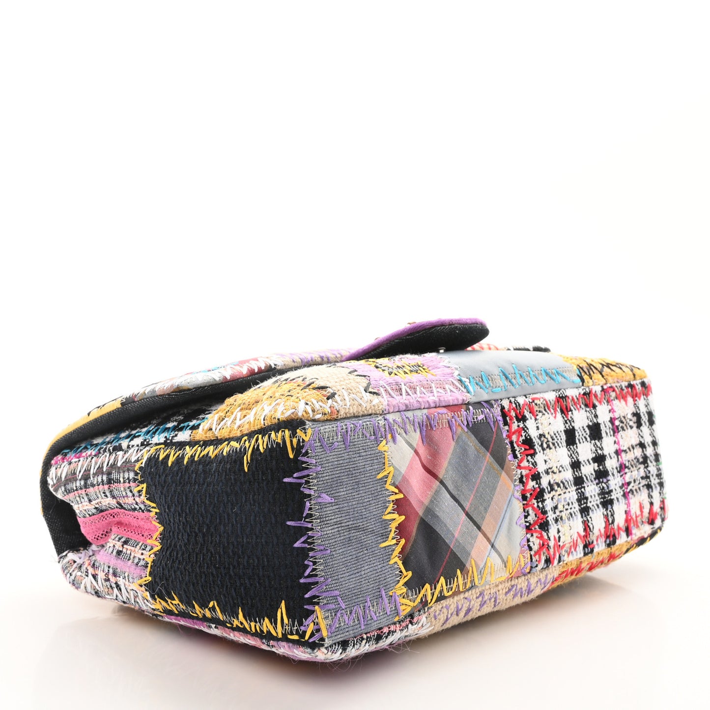 Patchwork Jumbo Flap Yellow Multicolor
