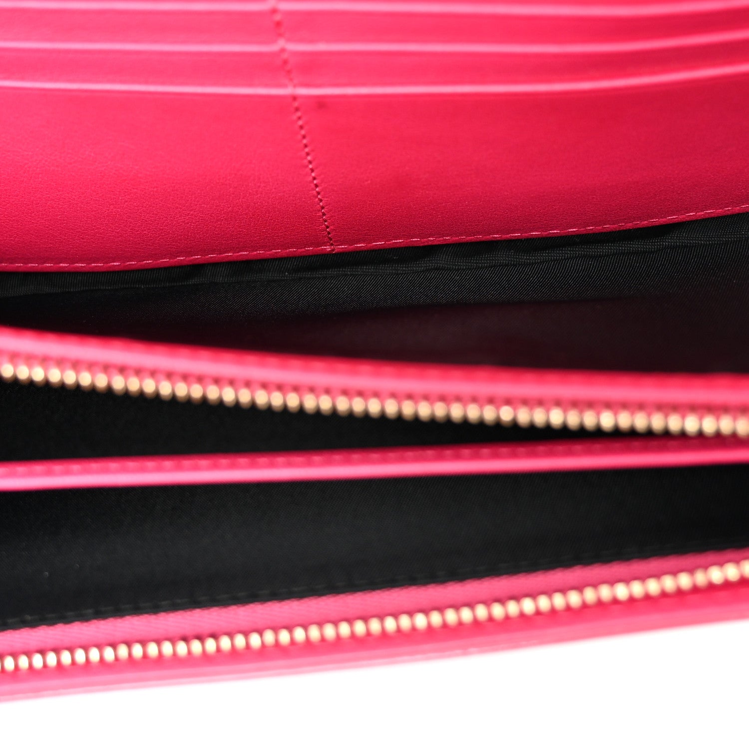 Christian Dior Patent Cannage Miss Dior Chain Wallet Fuchsia 5 of 12