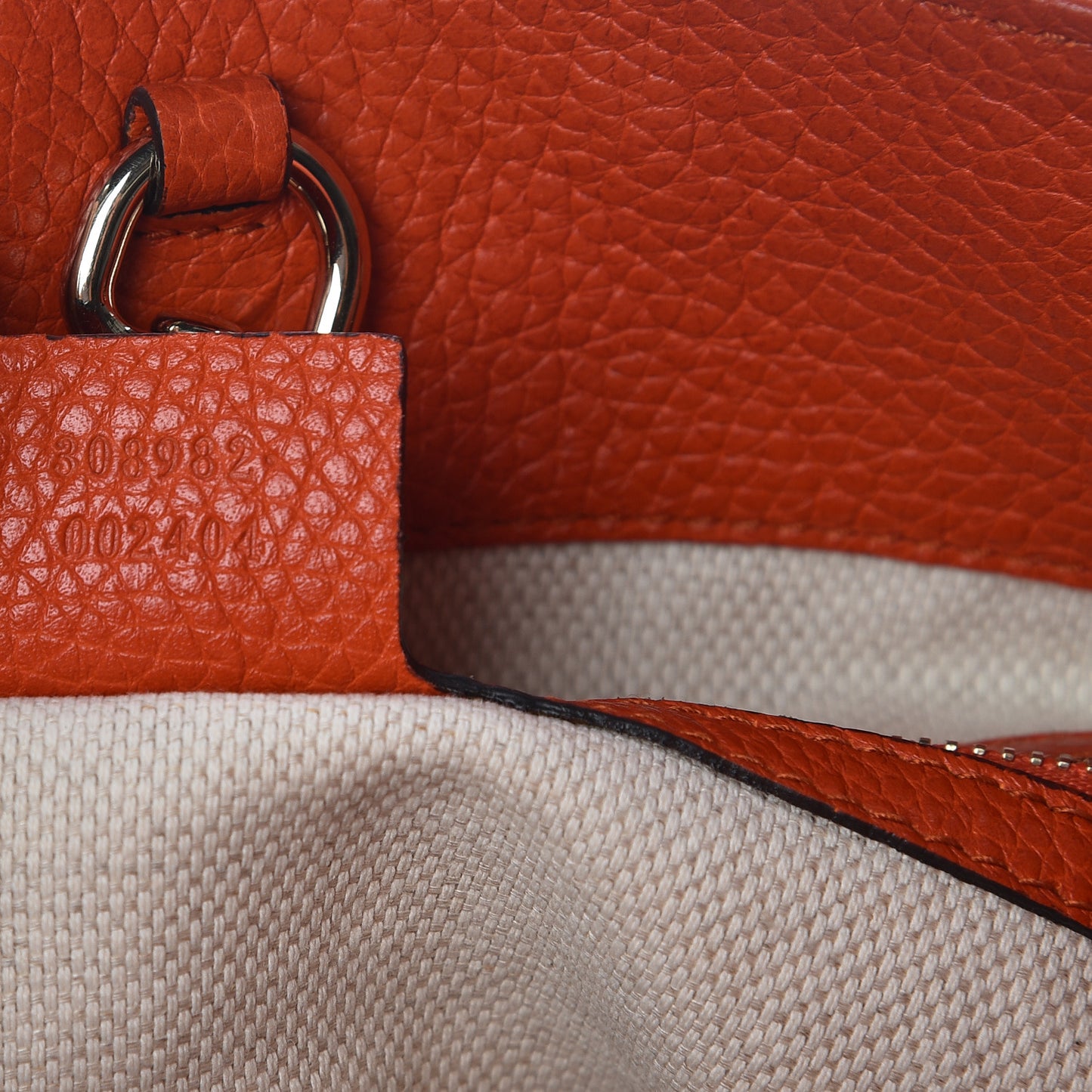 Pebbled Calfskin Medium Soho Chain Shoulder Bag Sun Orange