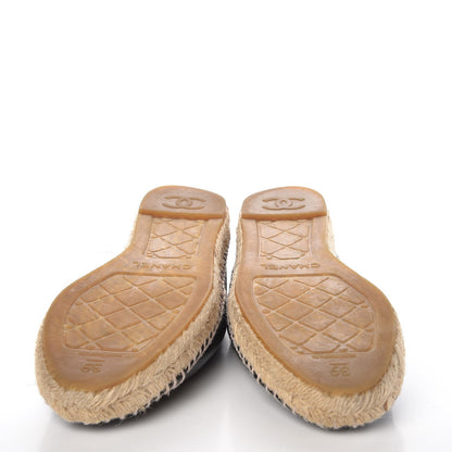 Chanel Lambskin CC Espadrilles 39 Black 7 of 13