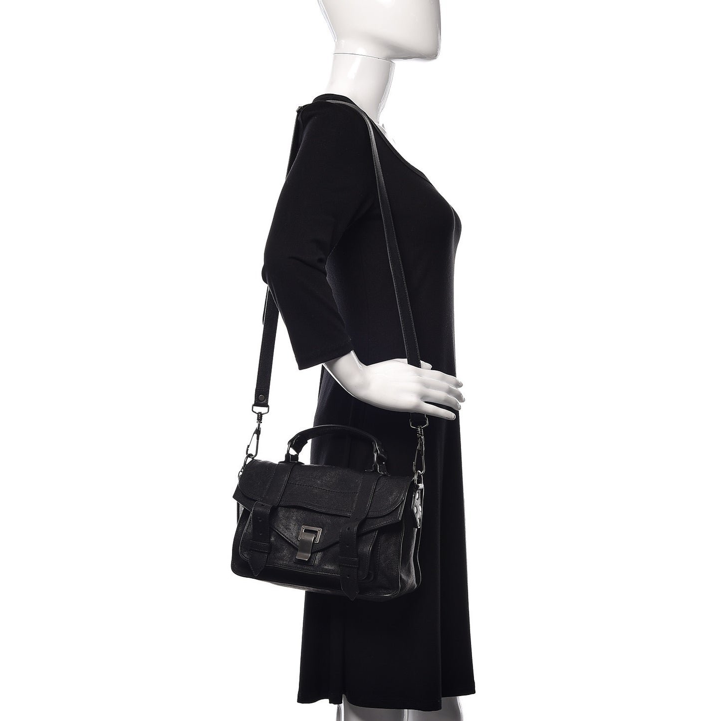 Lambskin Medium PS1 Satchel Black