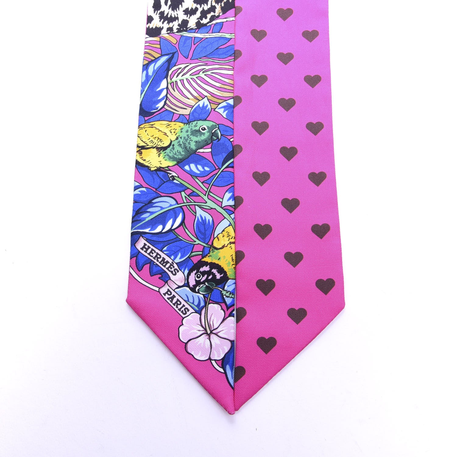 Hermes Silk Jungle Love Love Twilly Rose Vif Bleu Roy 2 of 4