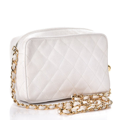 Chanel Caviar Quilted Camera Case White 3 of 22