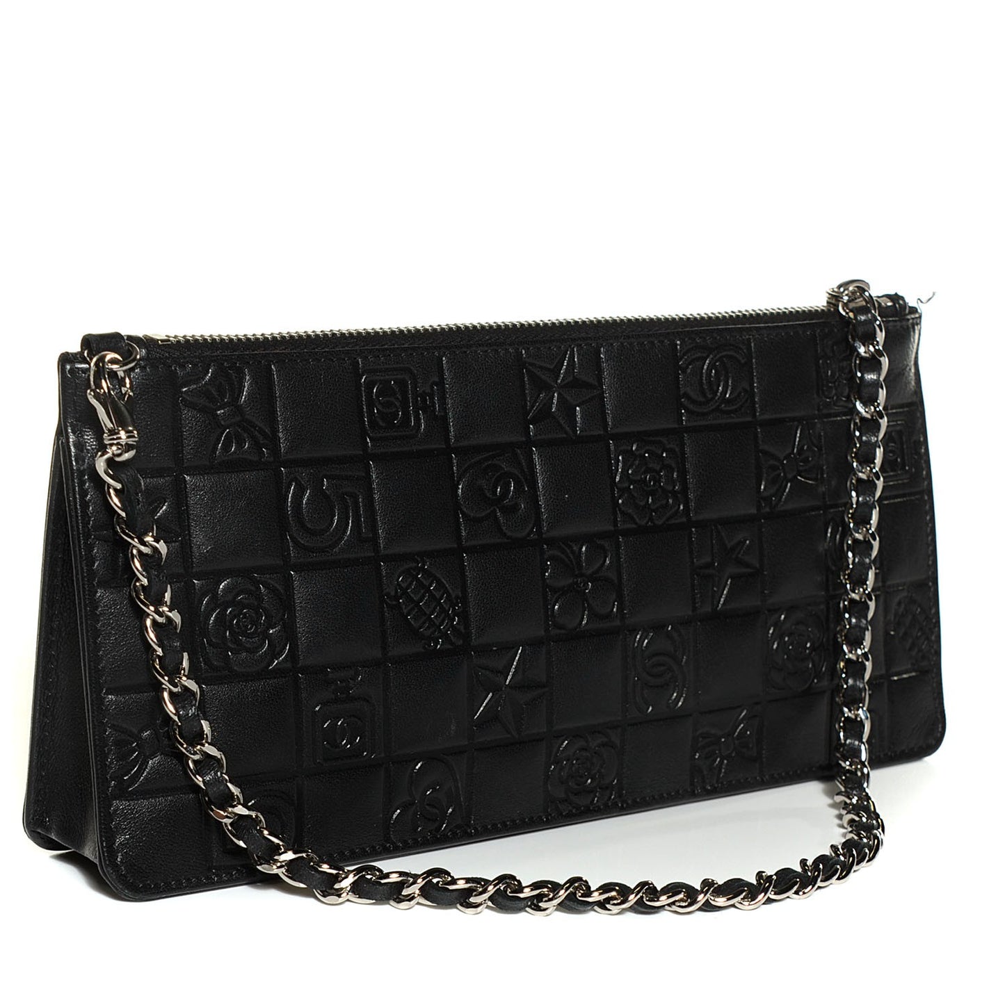 Lambskin Precious Symbols Pochette Black