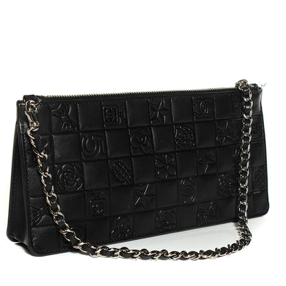 Chanel Lambskin Precious Symbols Pochette Black 3 of 7
