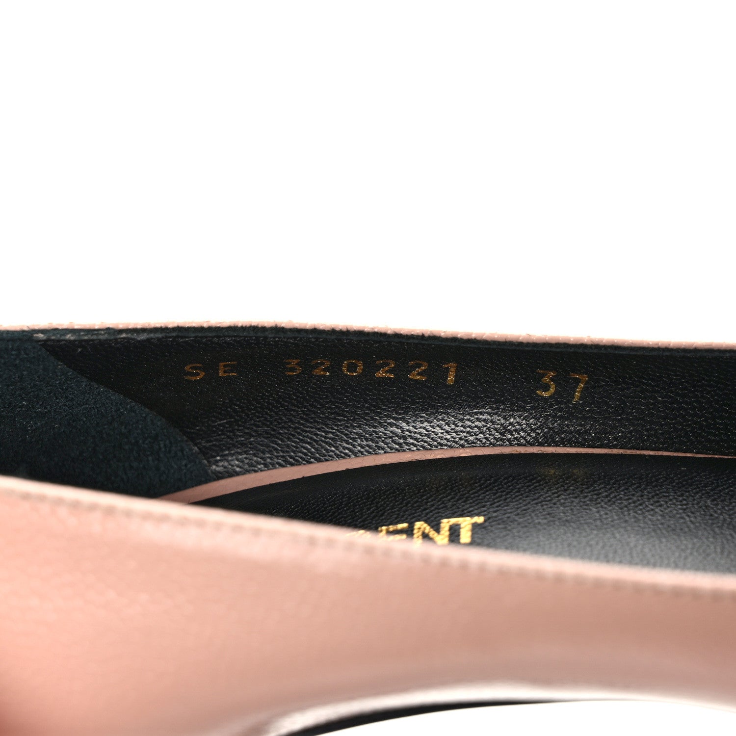 Saint Laurent Pebbled Patent Calfskin Janis 105 Platform Pumps 37 Dusty Rose 8 of 9