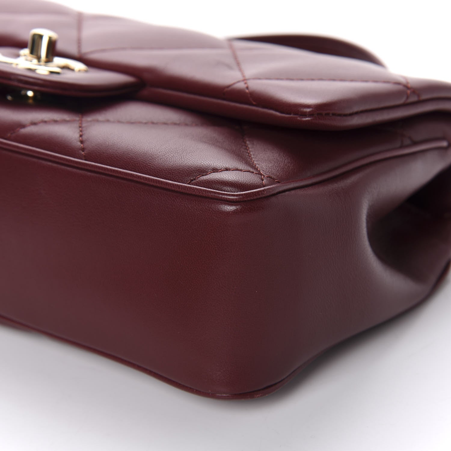 Chanel Lambskin Quilted Small Easy Carry Flap Burgundy 7 of 11