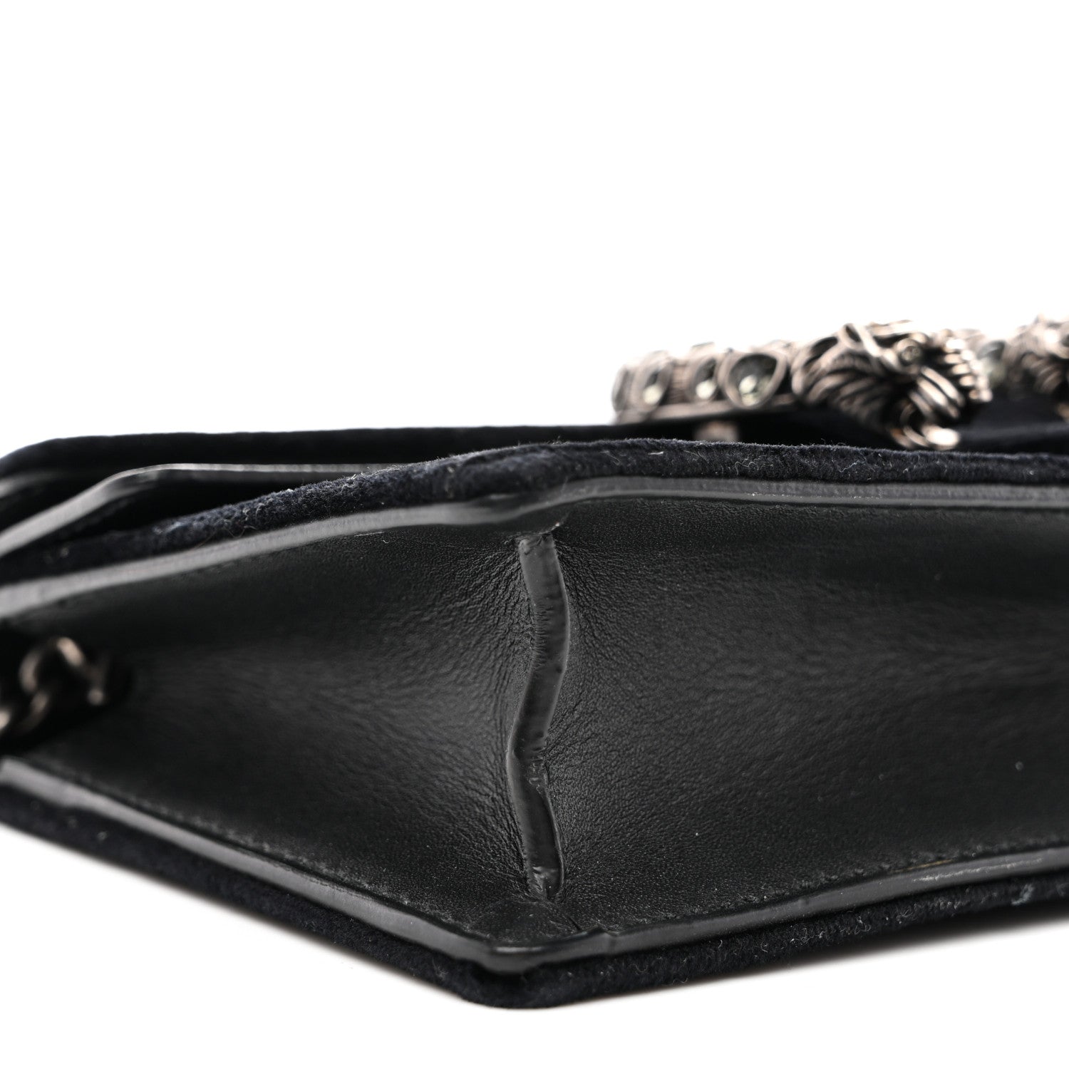 Gucci Suede Super Mini Dionysus Shoulder Bag Black 8 of 10