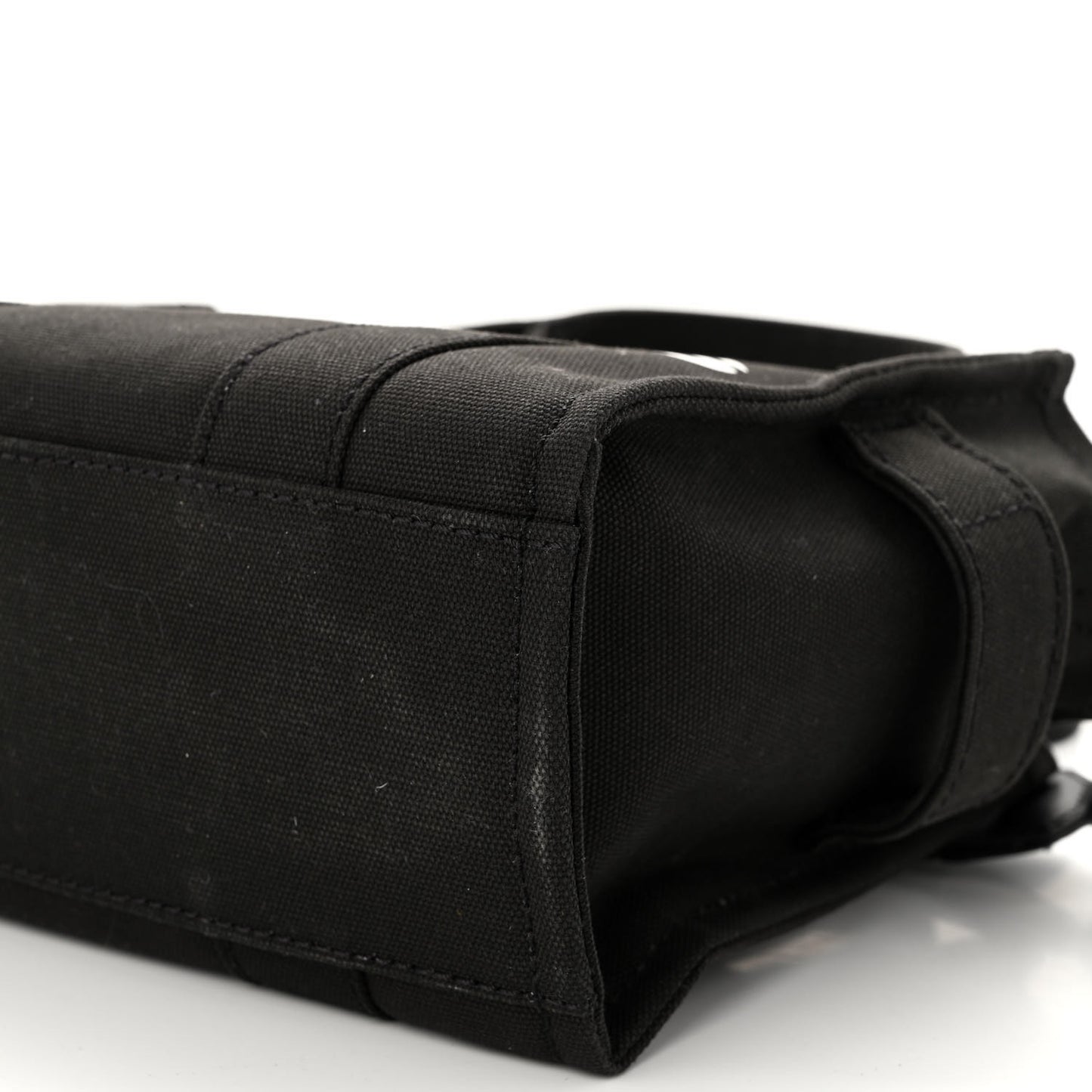 Cotton Canvas Small The Traveler Tote Bag Black