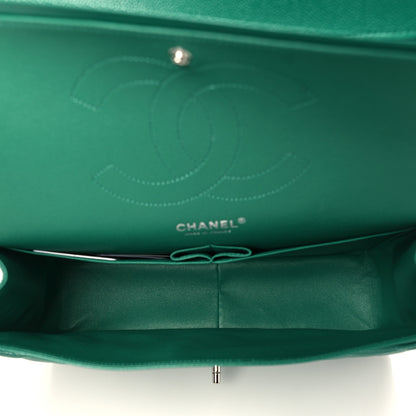 Chanel Caviar Quilted Jumbo Double Flap Green 5 of 10