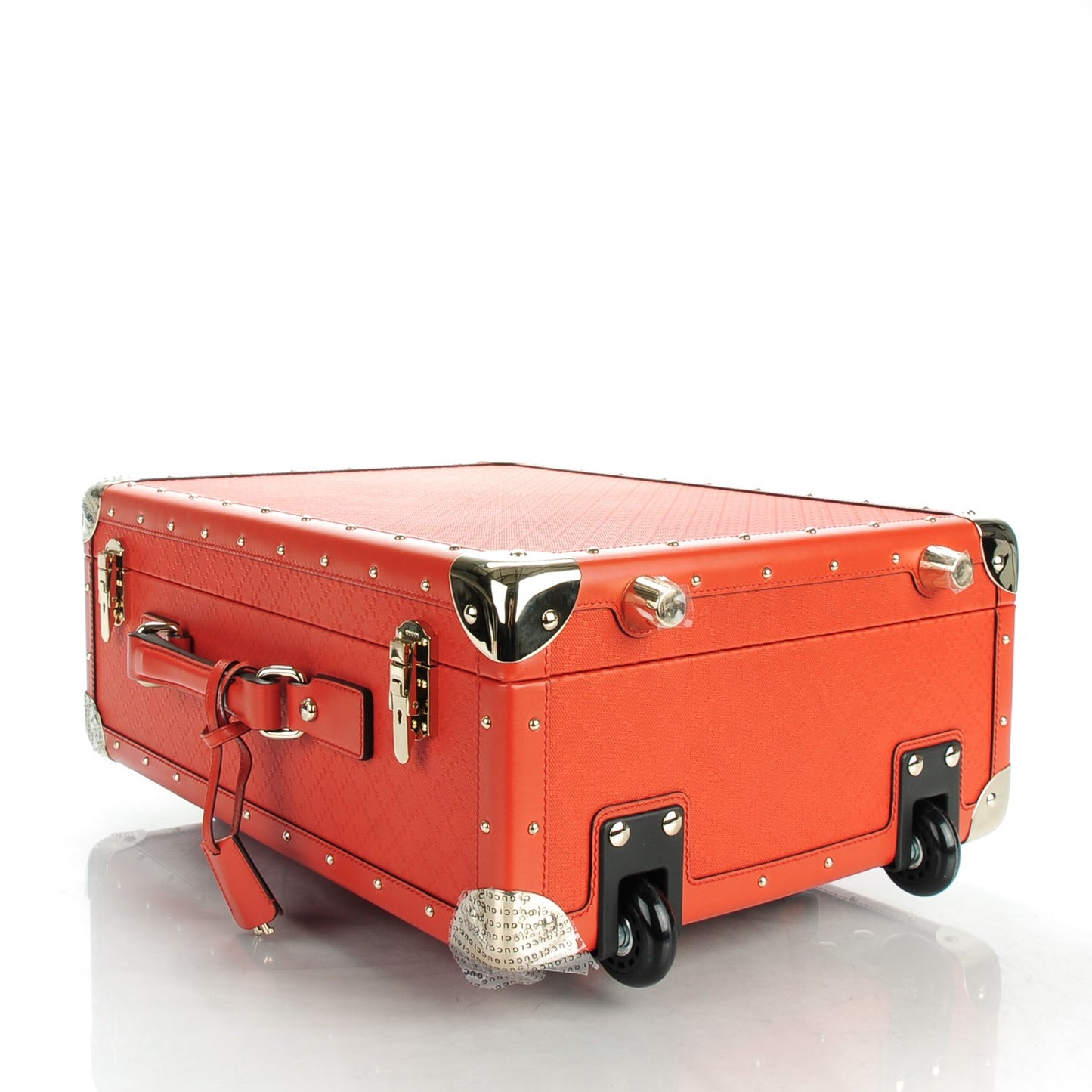 Bright Diamante Structured Suitcase Oxidation